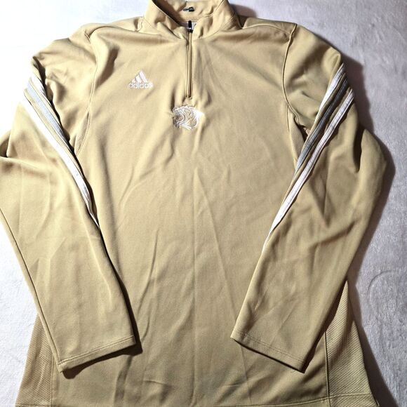 Adidas Women's Climacool Track Jacket 1/4 Zip Pullover Size Medium Pale Yellow - Picture 1 of 6
